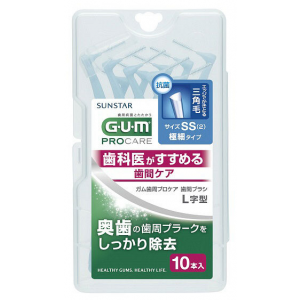 GUM 치간칫솔 L자형 사이즈SS (10개입)