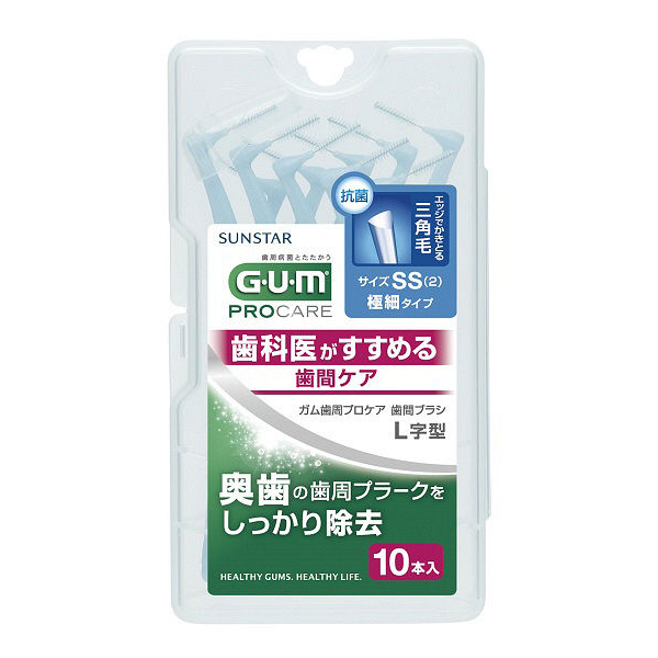 GUM 치간칫솔 L자형 사이즈SS (10개입)