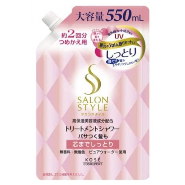 KOSE 살롱스타일 마사지 샤워 촉촉함 리필 550ml