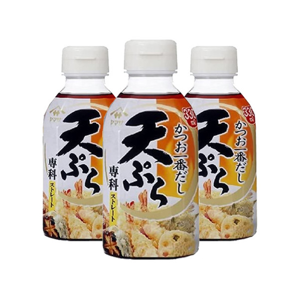 야마사 덴푸라 가츠오 스트레이트 소스 330ml (3개 세트)