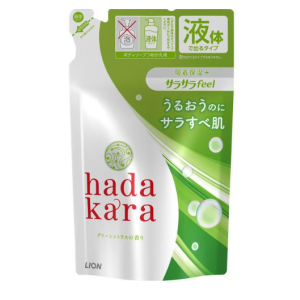 하다카라 (hadakara) 바디워시 빛나는 타입 그린 감귤향기 리필 340ml