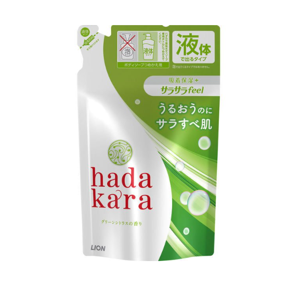 하다카라 (hadakara) 바디워시 빛나는 타입 그린 감귤향기 리필 340ml