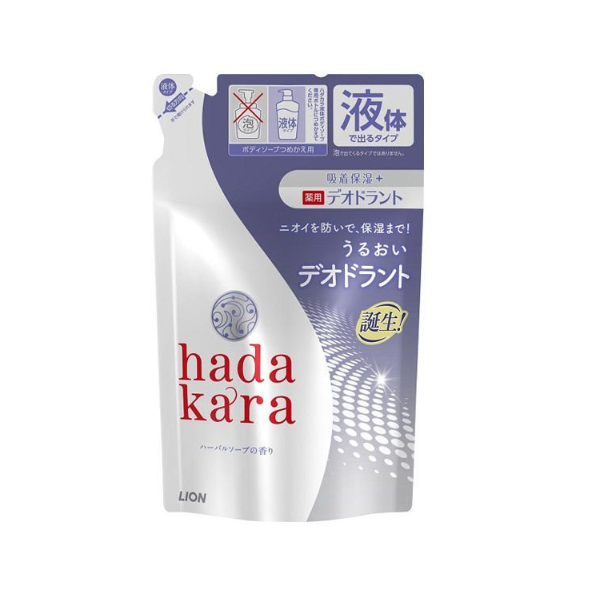 hadakara (하다카라) 약용 데오도란트 바디워시 허브 비누 향기 리필 450ml